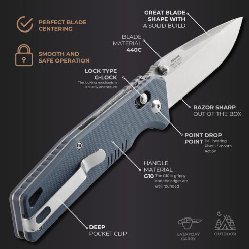 Briceag Ganzo Firebird FB7601 - Gri