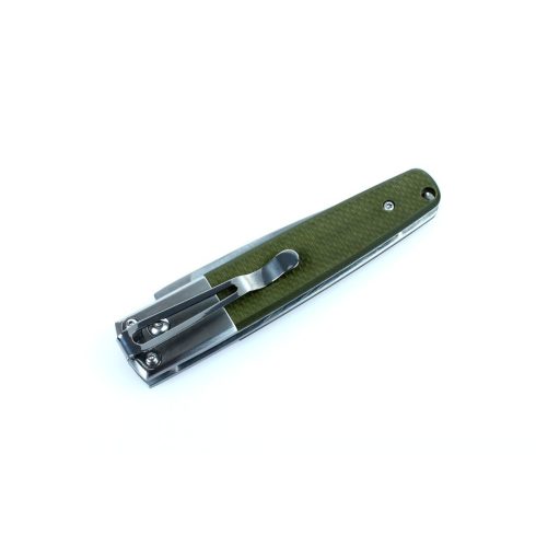 Ganzo G7211 - Cutit deschidere a lamei pe buton, lama otel, Dalimag (Verde)