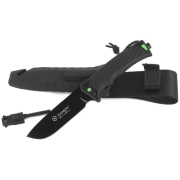 Ganzo G8012 - Cuțit de supraviețuire (Negru)