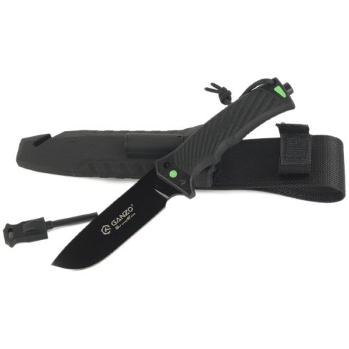 Ganzo G8012V2 - Cuțit de supraviețuire (Negru)