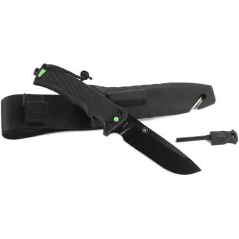 Ganzo G8012V2 - Cuțit de supraviețuire (Negru)