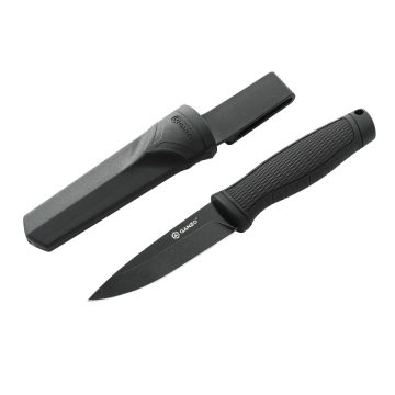   Ganzo G806BW - cuțit cu mâner fix și clemă pentru curea - Negru